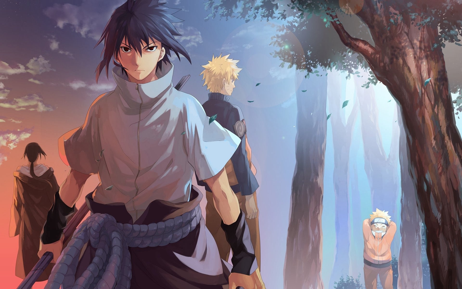 anime art naruto uchiha sasuke naruto uzumaki itachi uchiha