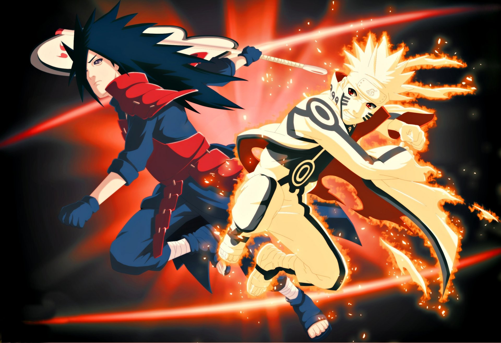 naruto naruto vs madara uchiha madara uzumaki naruto uchiha edo tensei kyubi mode wrestling mangekyo sharingan rinnegan kinjutsu vs anime manga game cloak hitayate konohagakure logo no sato flame fire chakra ninja genin jounin doujut