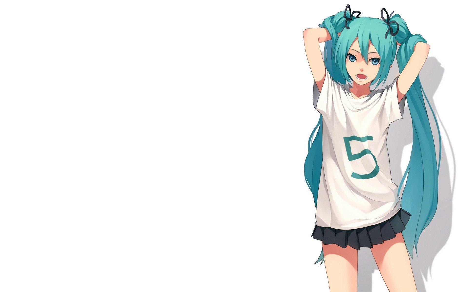 hatsune miku vocaloid miku hatsune vocaloid długie włosy