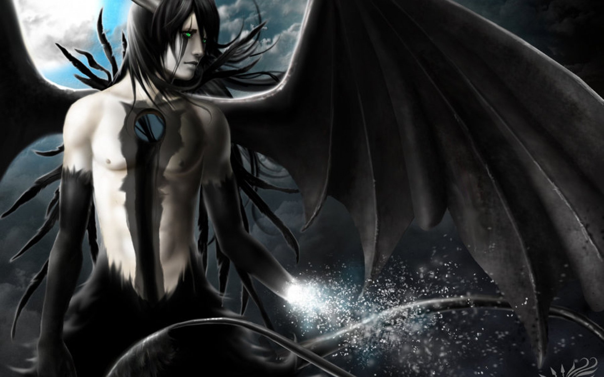 anime bleach bleach art wings ulquiora moon ulquiorra schiffer