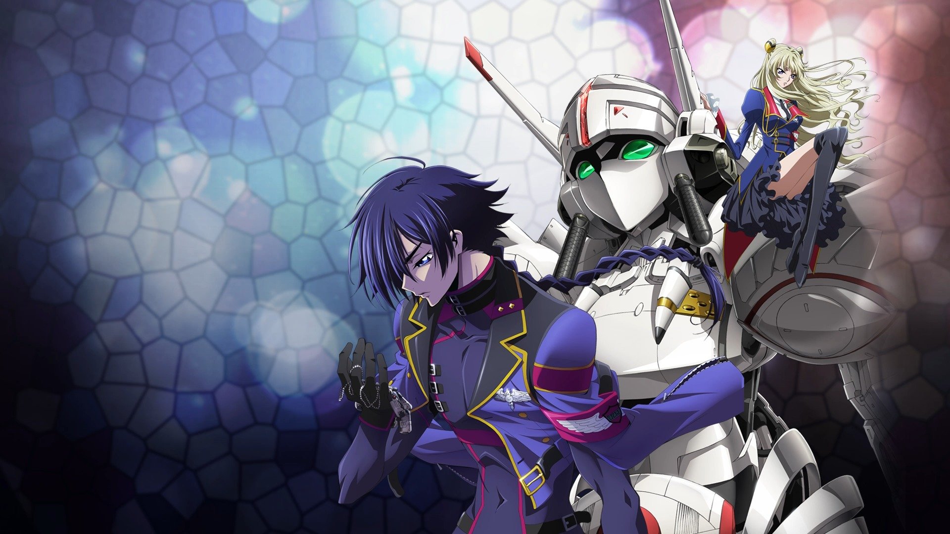 art anime code geass boukoku no akito hyuuga akito leila malcal robots guy girl