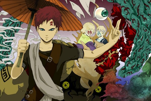 Gaara desierto de anime Naruto