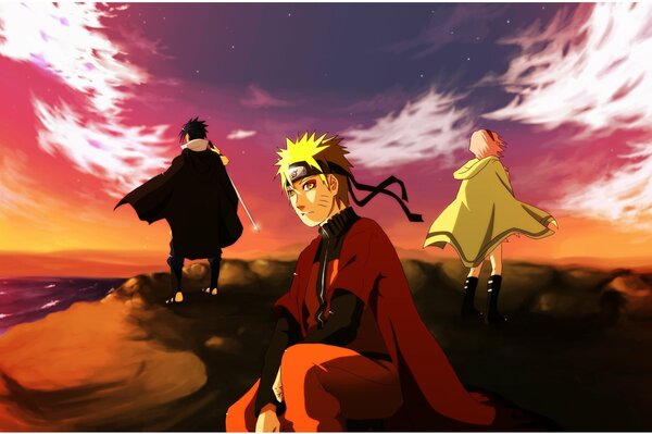 Imagen arte de Naruto en el fondo del mar