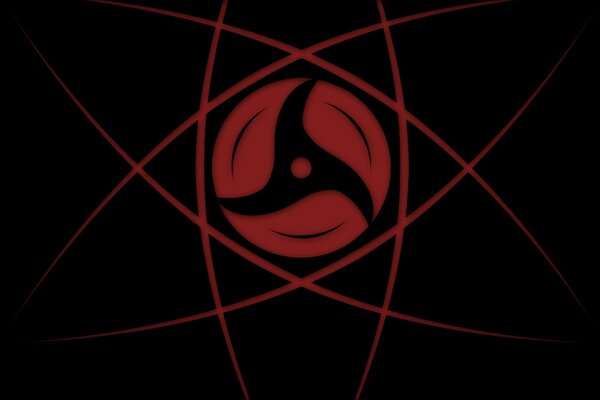 Anime naruto sign on black background