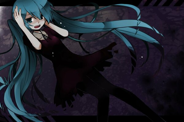 Vocaloid. Anime ragazza rastroena