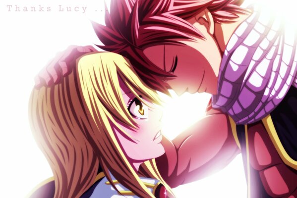 Chica y chico anime besos