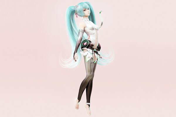 Ragazza Hatsune Miku minimalismo