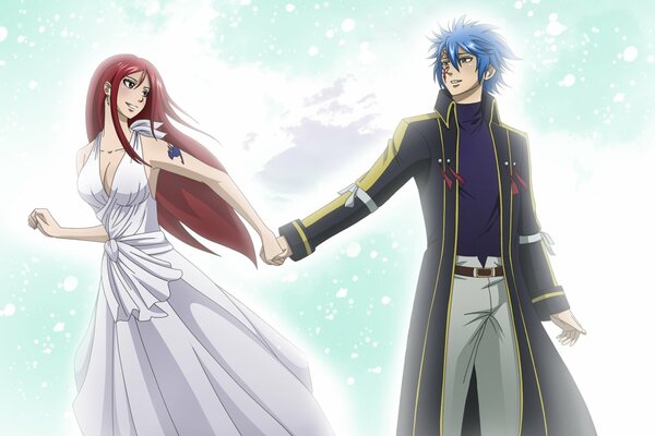 Arte anime racconto ragazza con fidanzato racconto di Fairy Tail