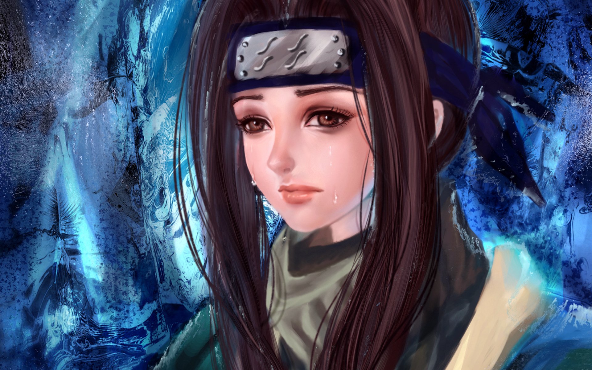 art rikamello naruto haku facet łzy chustka