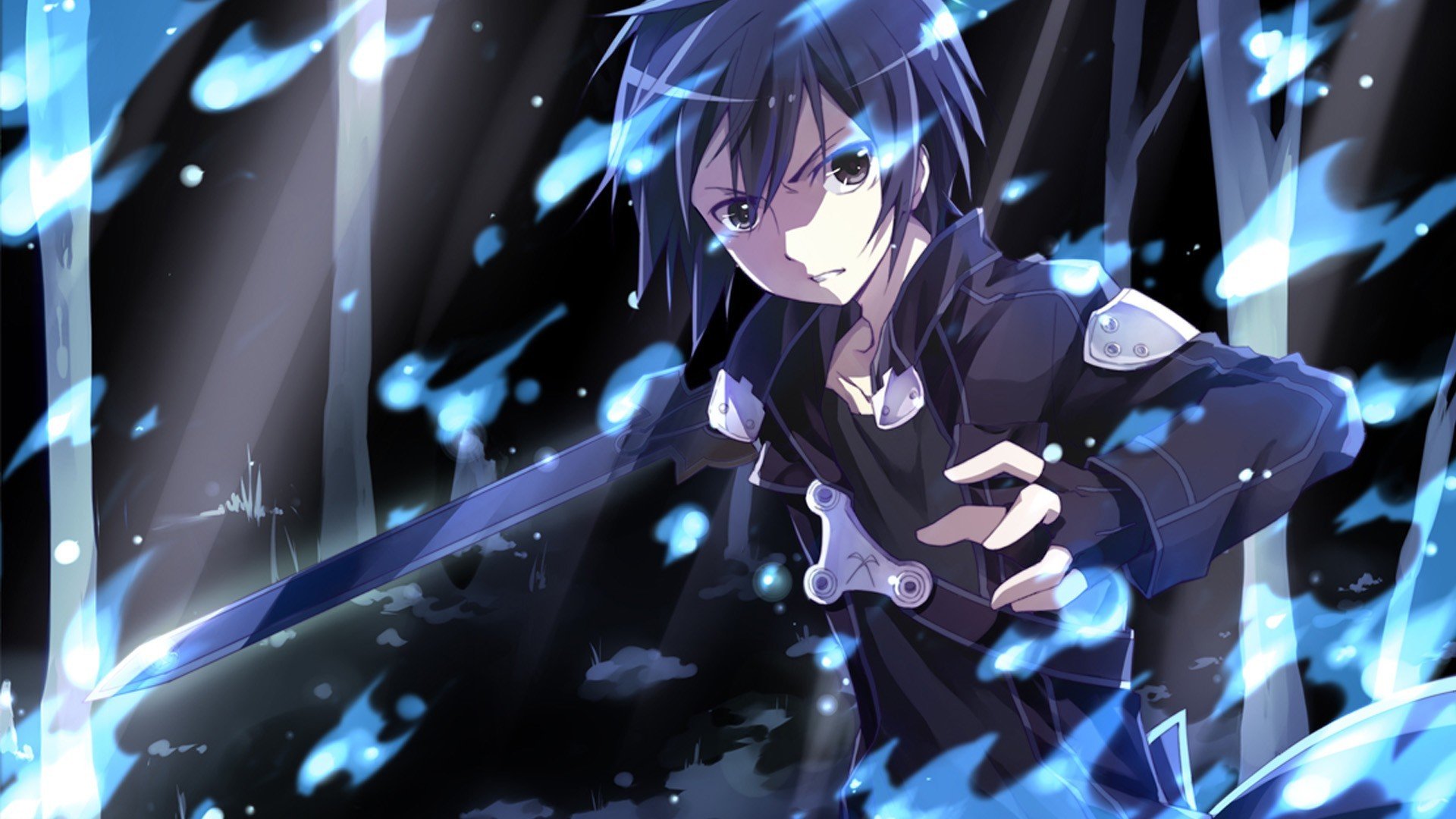 word art online swordsman onlain kirito paen sword view light