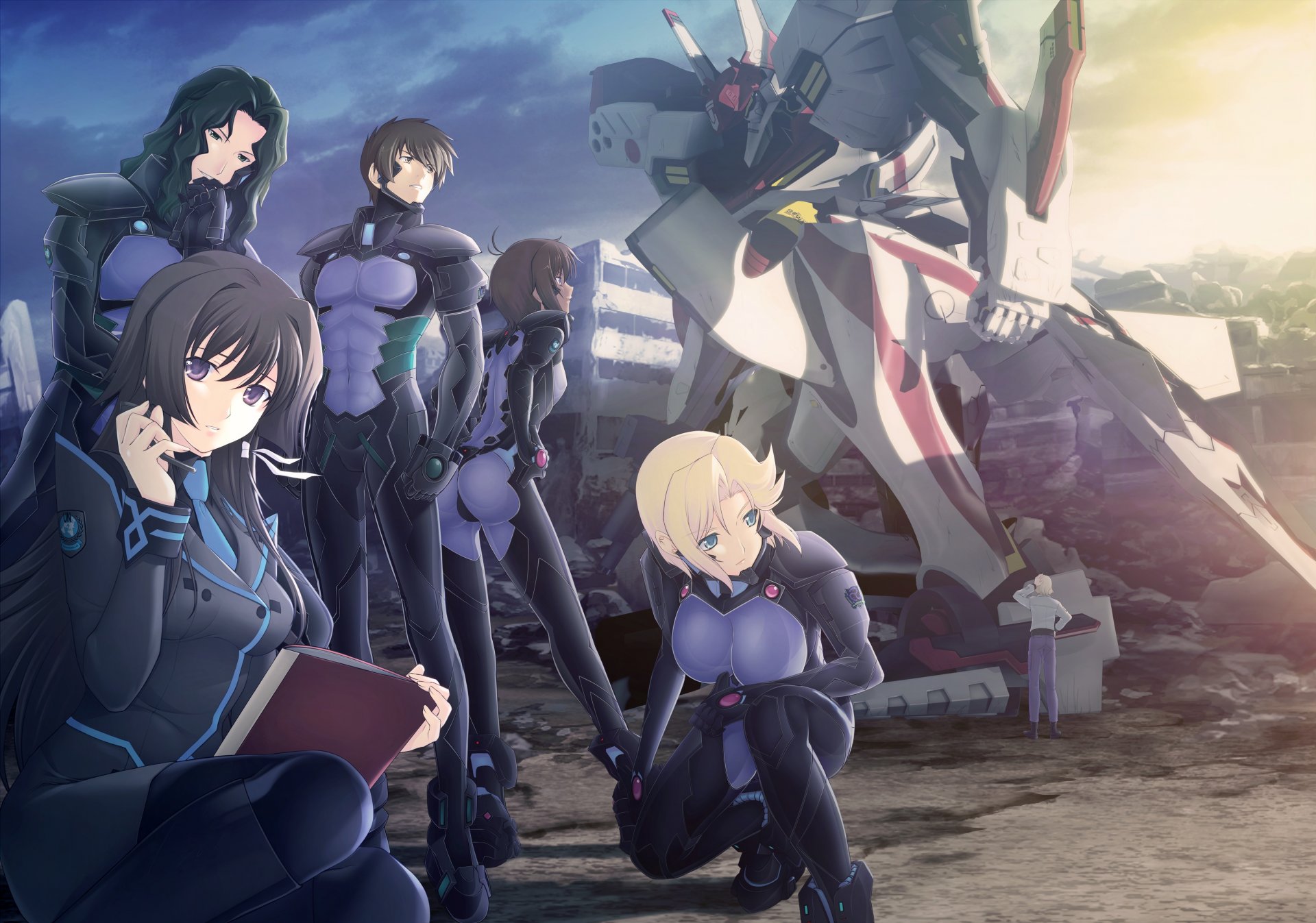 muvluv eclipse total muv-luv takamura yu stella bremer ciudad chicas chicos pieles robot