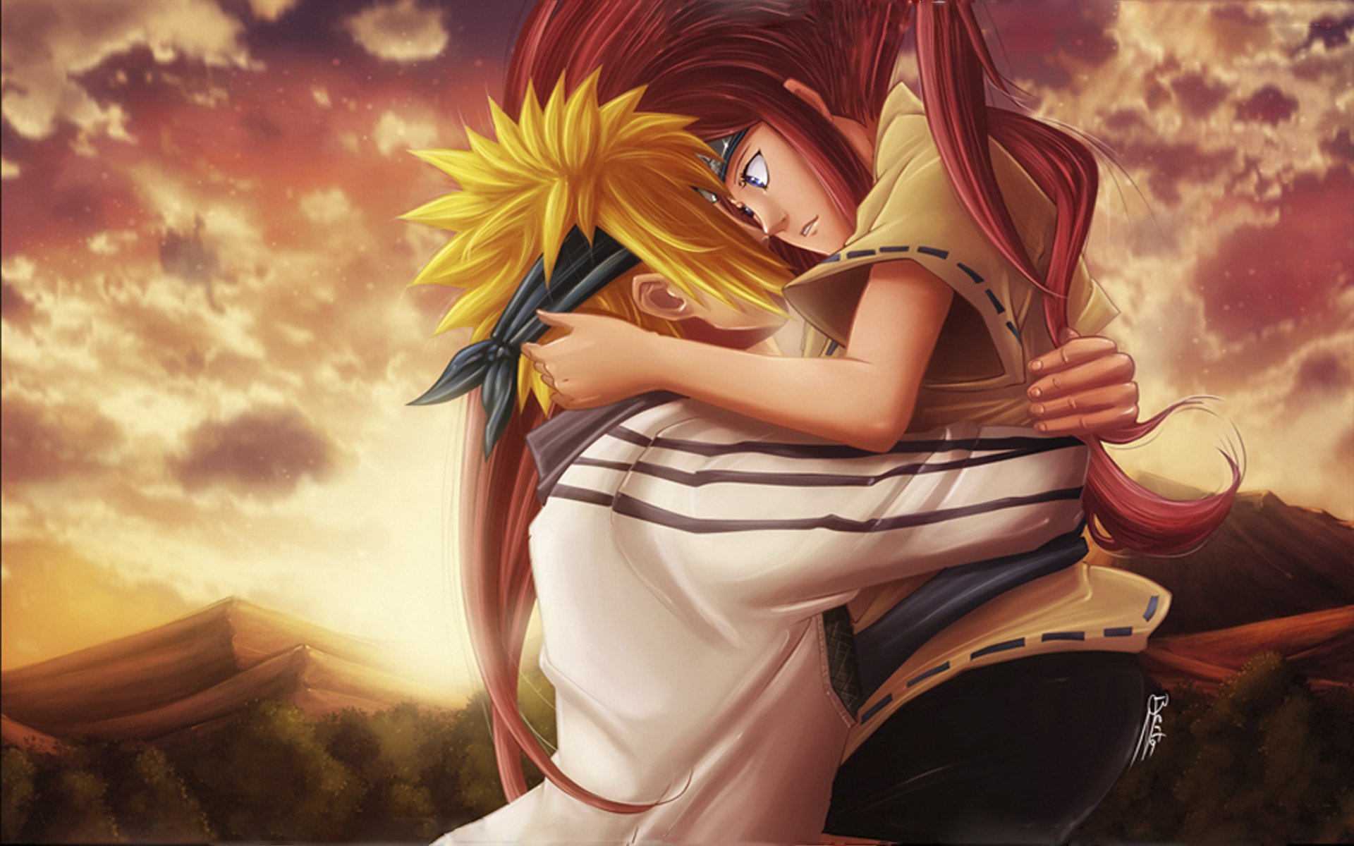 anime naruto kunst namikase minato uzumaki kushina liebe