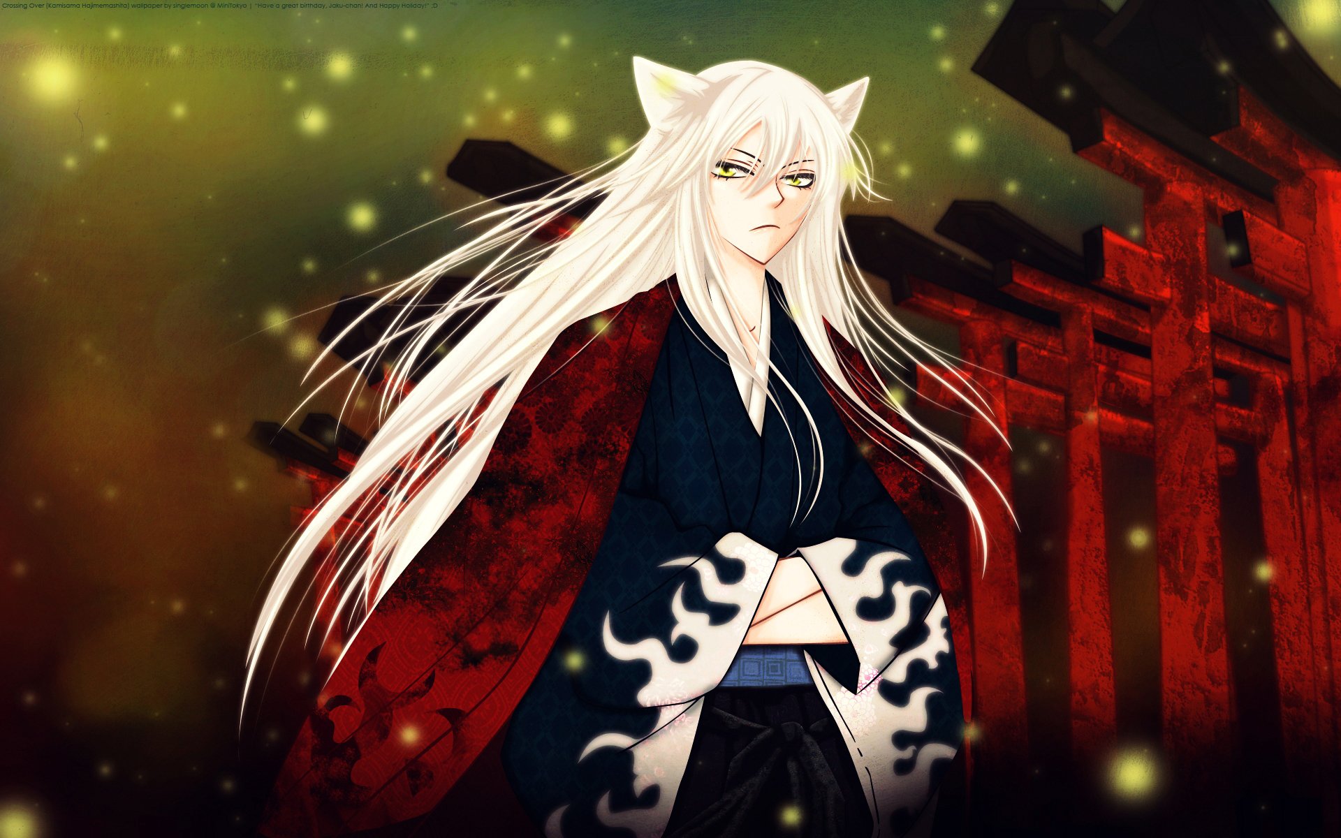 kamisama hajimemashita very pleased god tomoe guy long hair ears fireflie