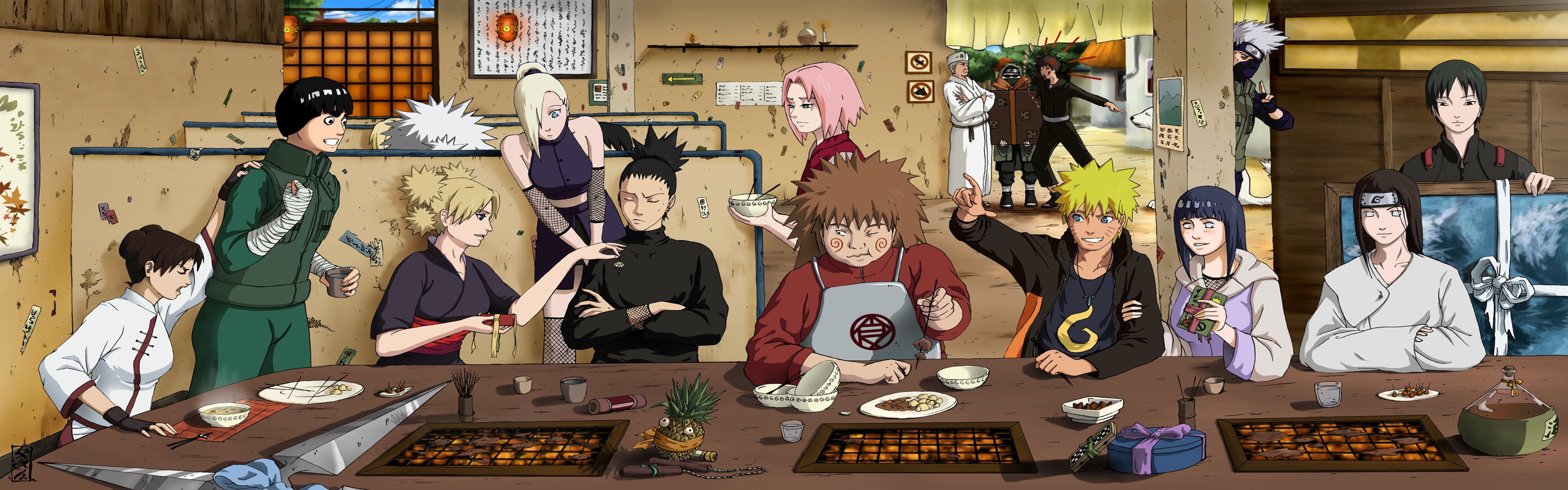 naruto uzumaki sakura haruna shikamaru nara hinata hyugo jeji akimichi temari ino yamanaka kiba inuzuka shino aburame