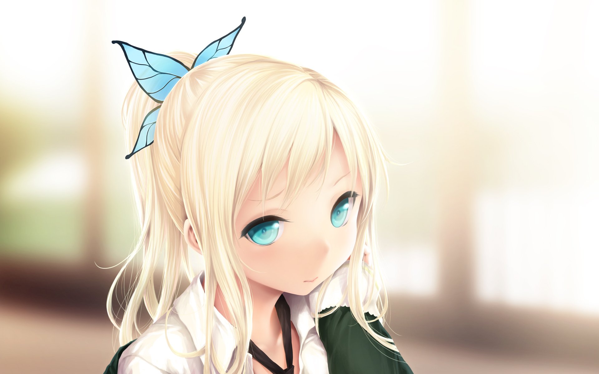 boku wa tomodachi ga sukunai kashiwazaki sena dziewczyna motyl spinka do włosów kucyk