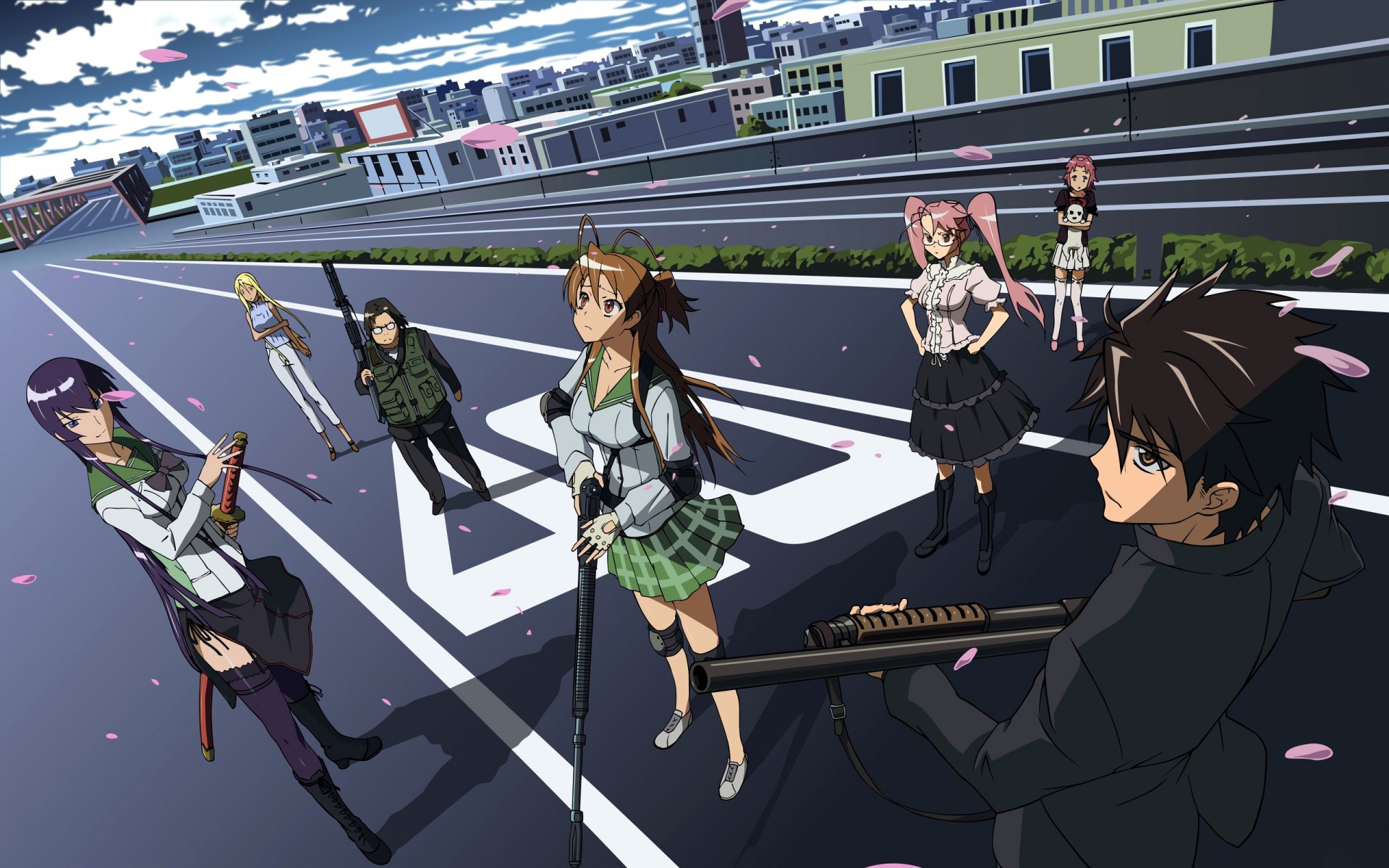 schule der toten schule der toten ray miyamoto ray miaymoto saeko busujima bushijima saeko saya takagi takagi saya takashi komuro takashi komuro shizuka marikawa sizuka marikava