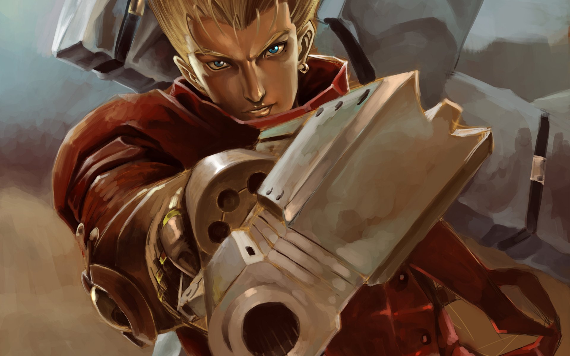 arte vash novio pendiente pistola arma