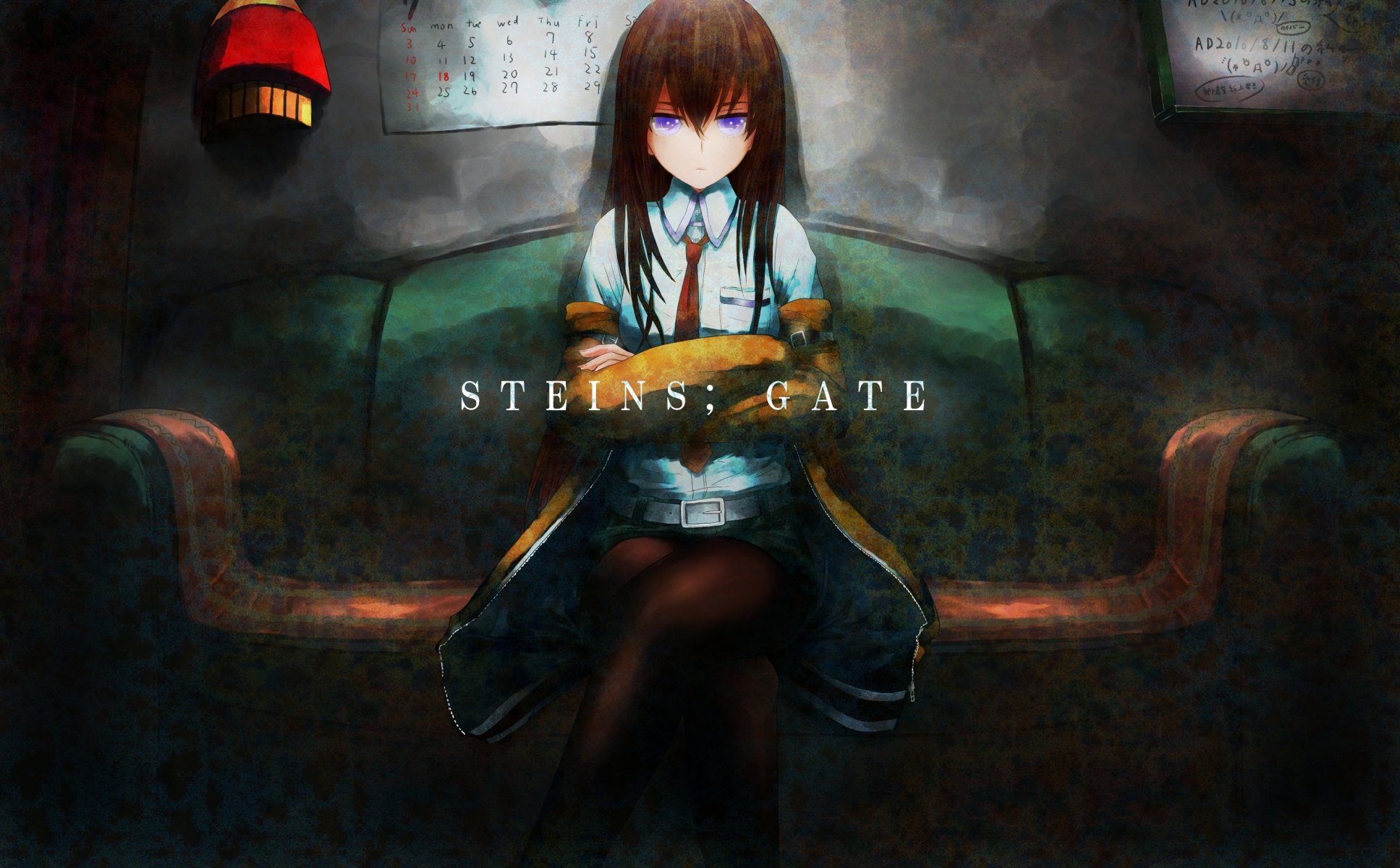 anime art girl sweeter 6 makise kurisu steins;gate