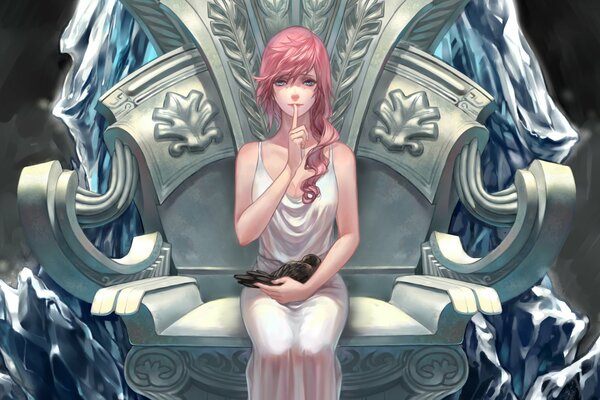 Anime art final fantasy girl