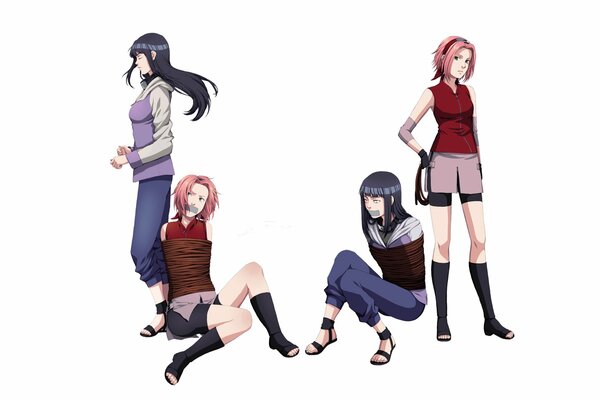 Naruto, Hinata, Sakura Haruno ragazza