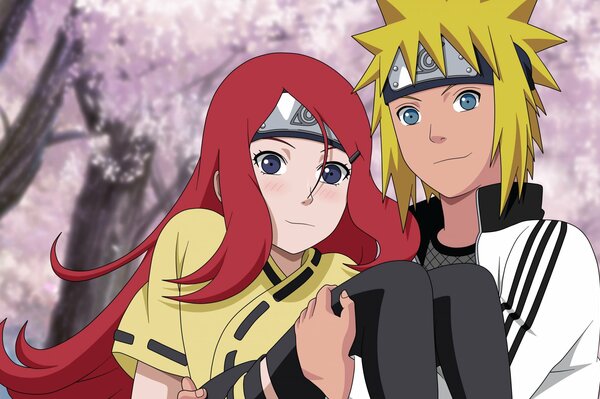 Art minato e Kushina insieme