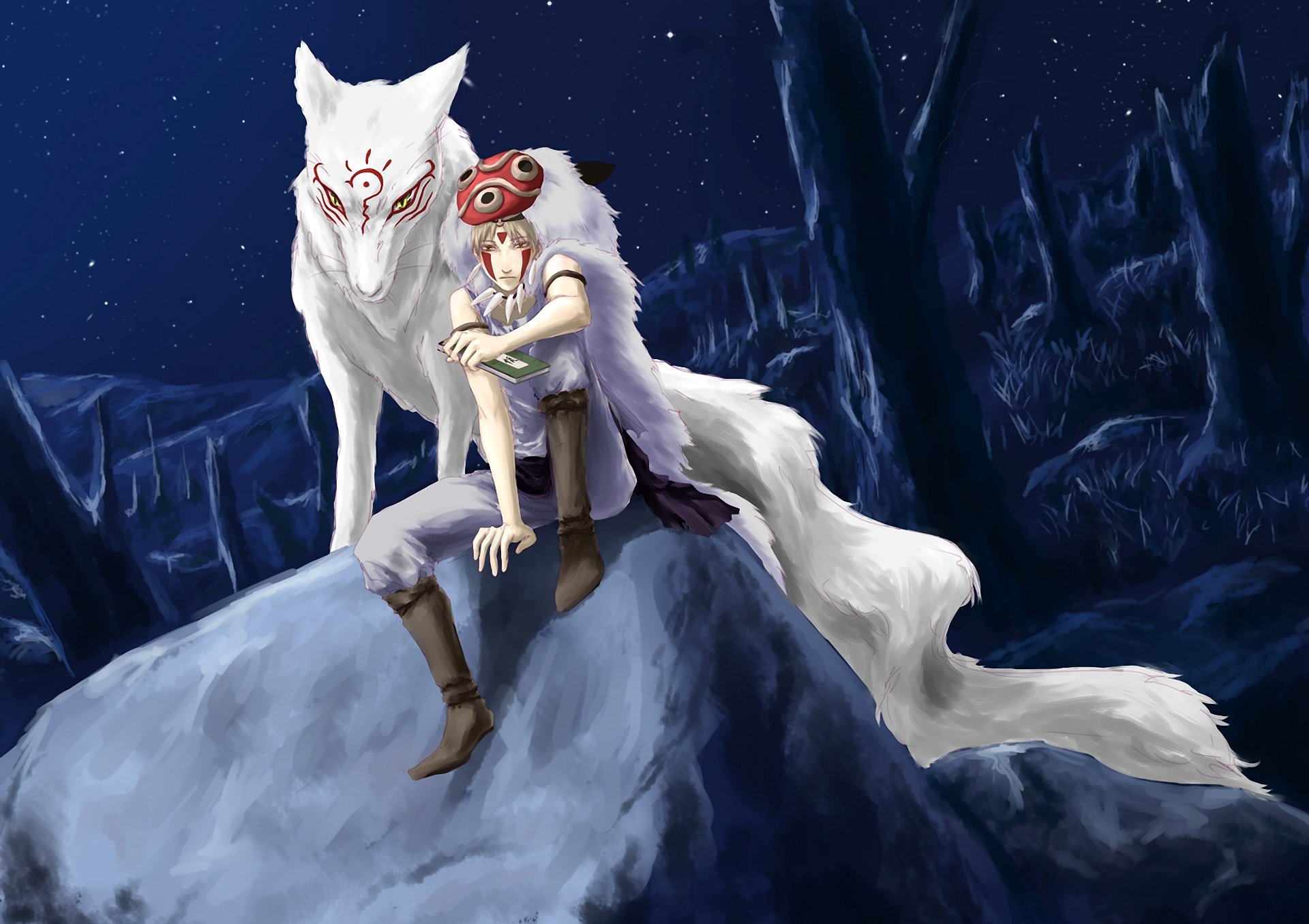 art natsume yuujinchou mononoke hime natsume takashi madara guy wolf night stone notebook mask