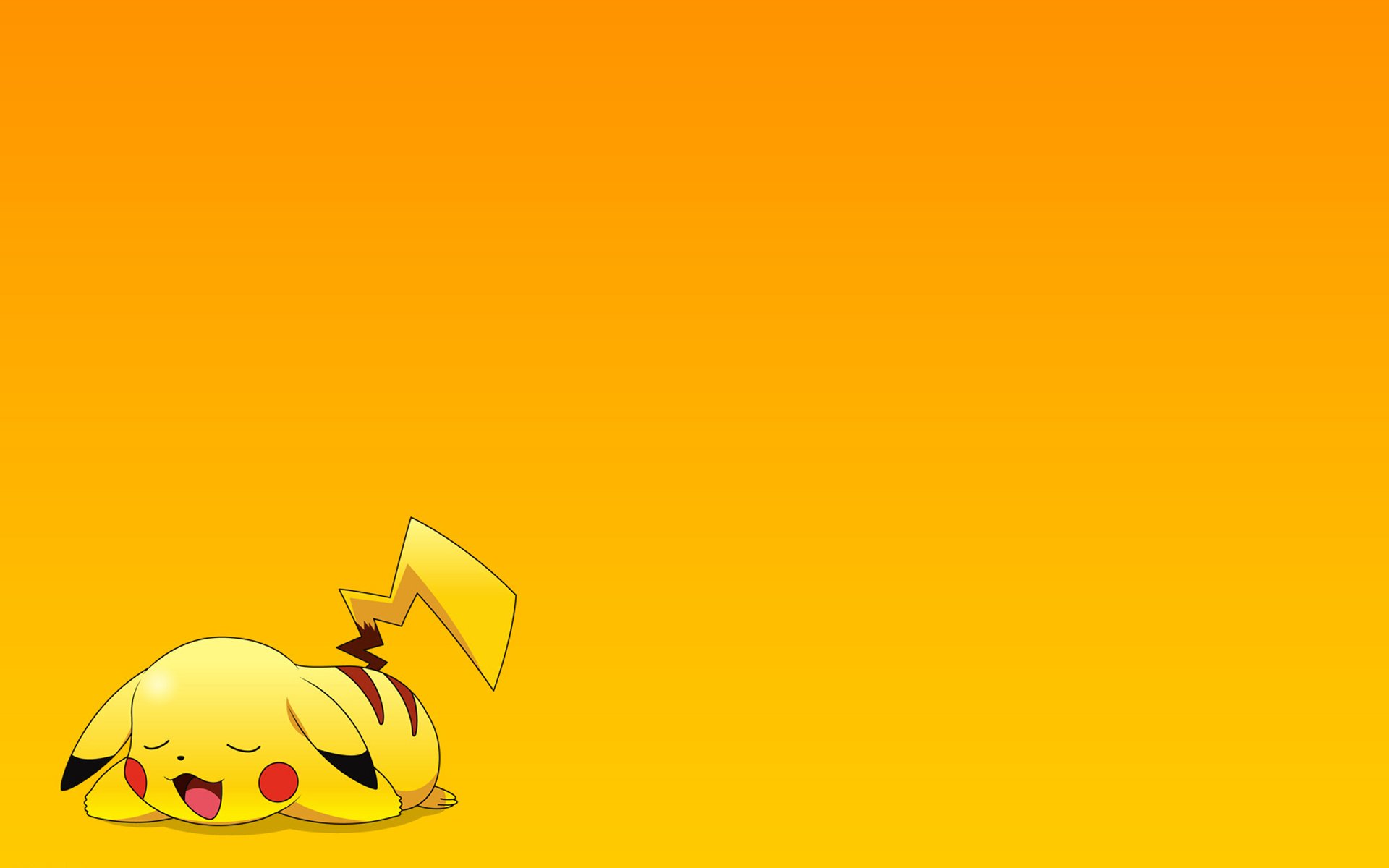 sonno riposo pokemon pikachu carta da parati anime cartone animato