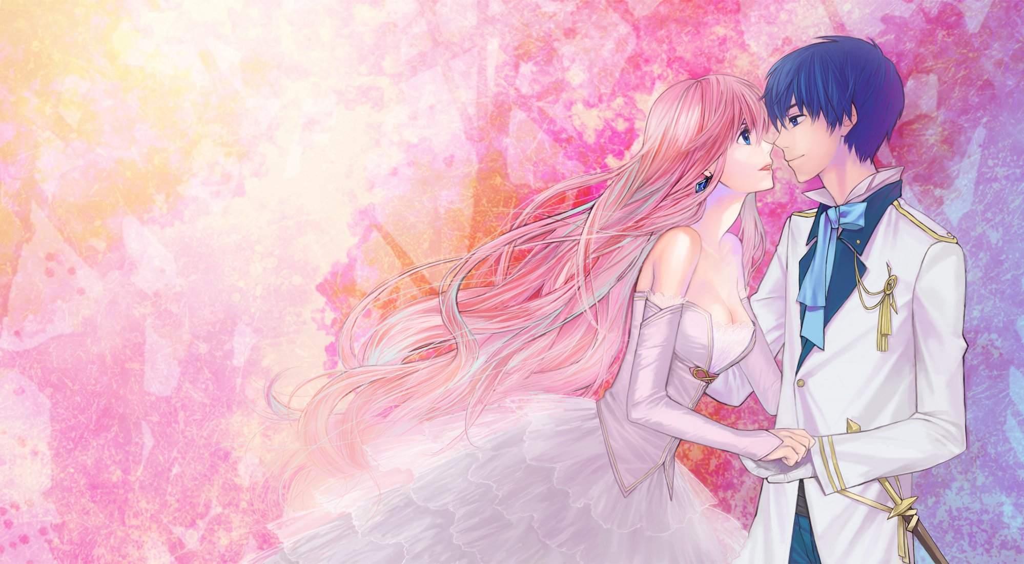 vocaloid kaito megurine luka arte aishiro22 coppia ragazza ragazzo astrazione