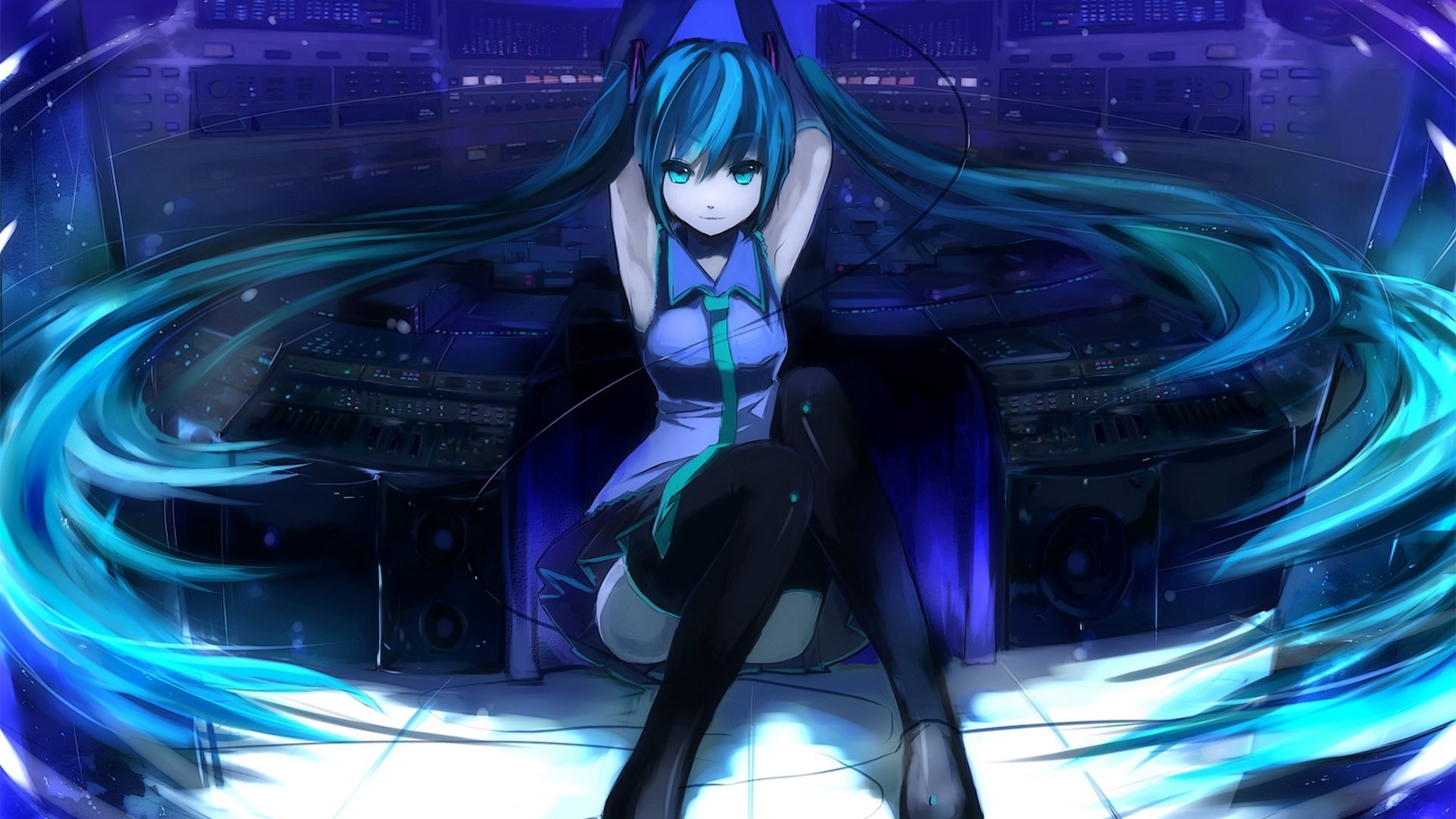 vocaloid vocaloid hatsune miku hatsune miku anime mädchen