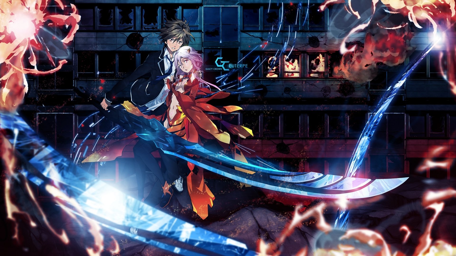 anime guy girl guilty crown inori yuzuriha shu ouma