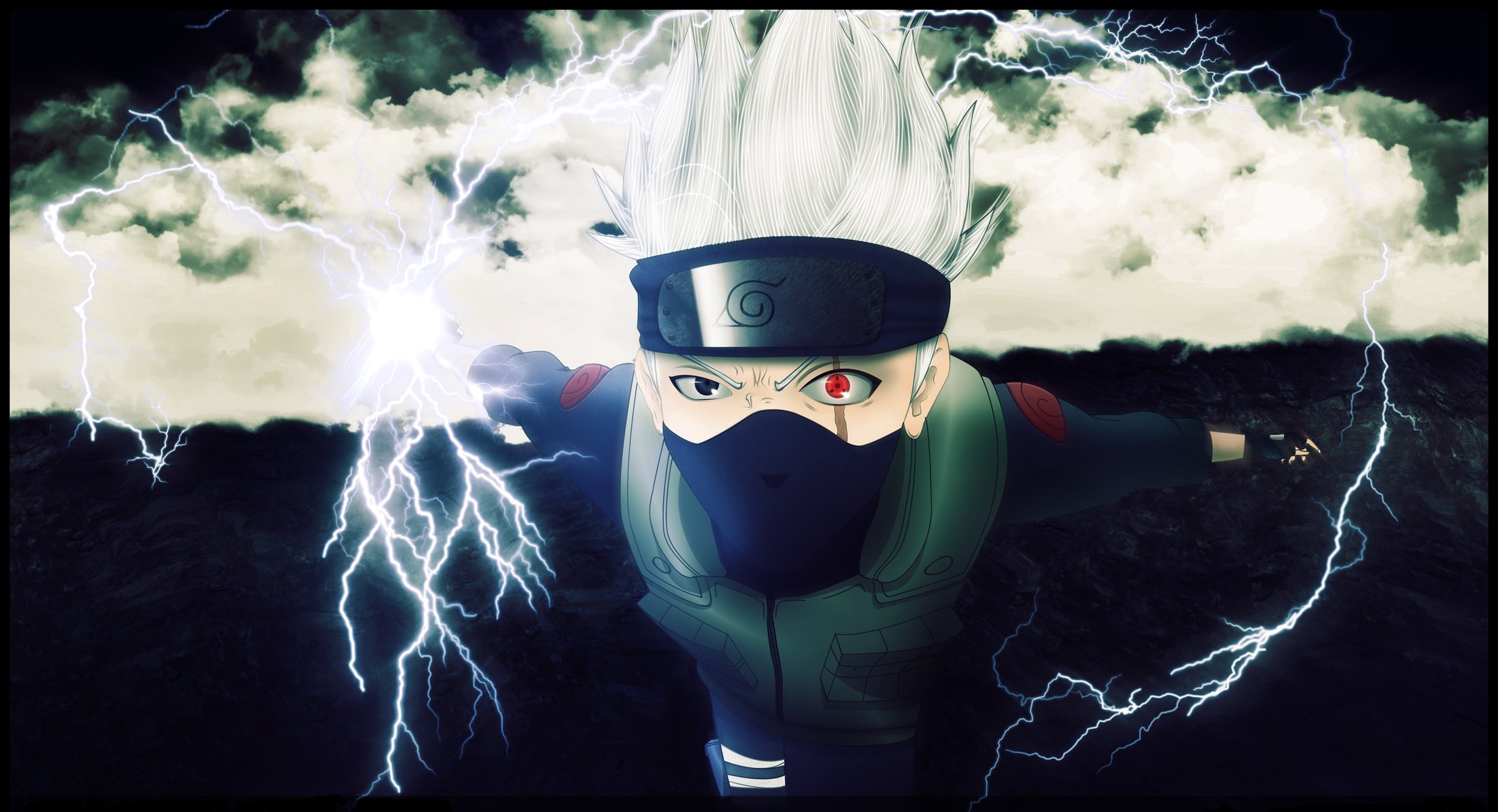 naruto hatake kakashi sharingan naruto. blizna zły wygląd