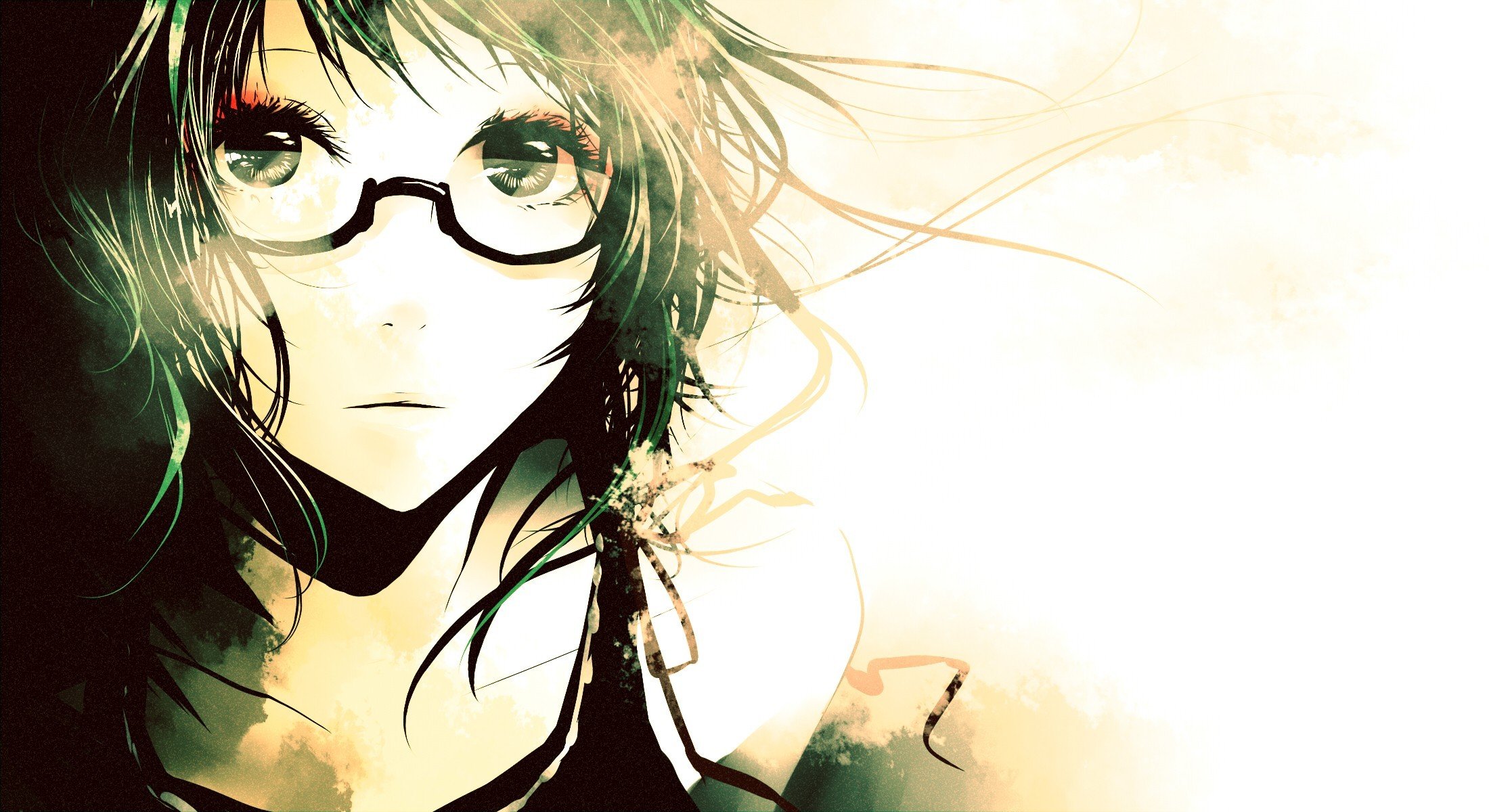 anime fille lunettes yeux visage gumi vocaloid