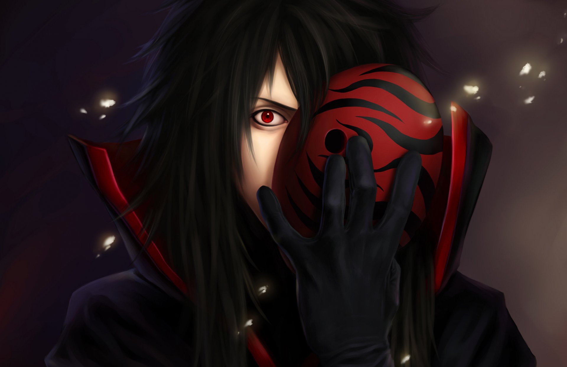 arte zetsuai89 anime naruto uchiha madara sharingan uomo maschera