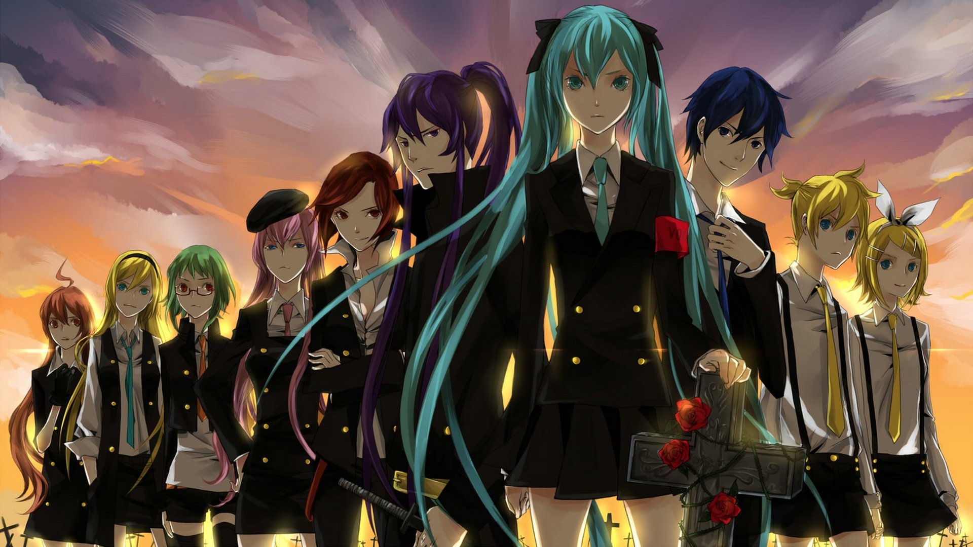 vocaloid vocaloid rin kagamine lino kagamine kaito hatsune miku kamui gakupo meiko megurine luka gumi megpoid giglio