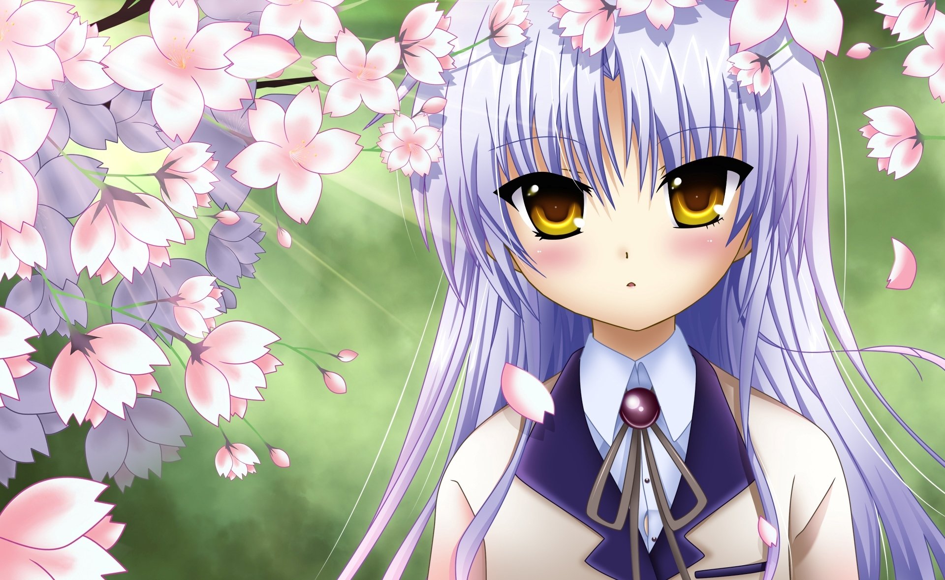 anime angel beats anielskie rytmy kanade tachibana tenshi anioł kanade tachibana sakura