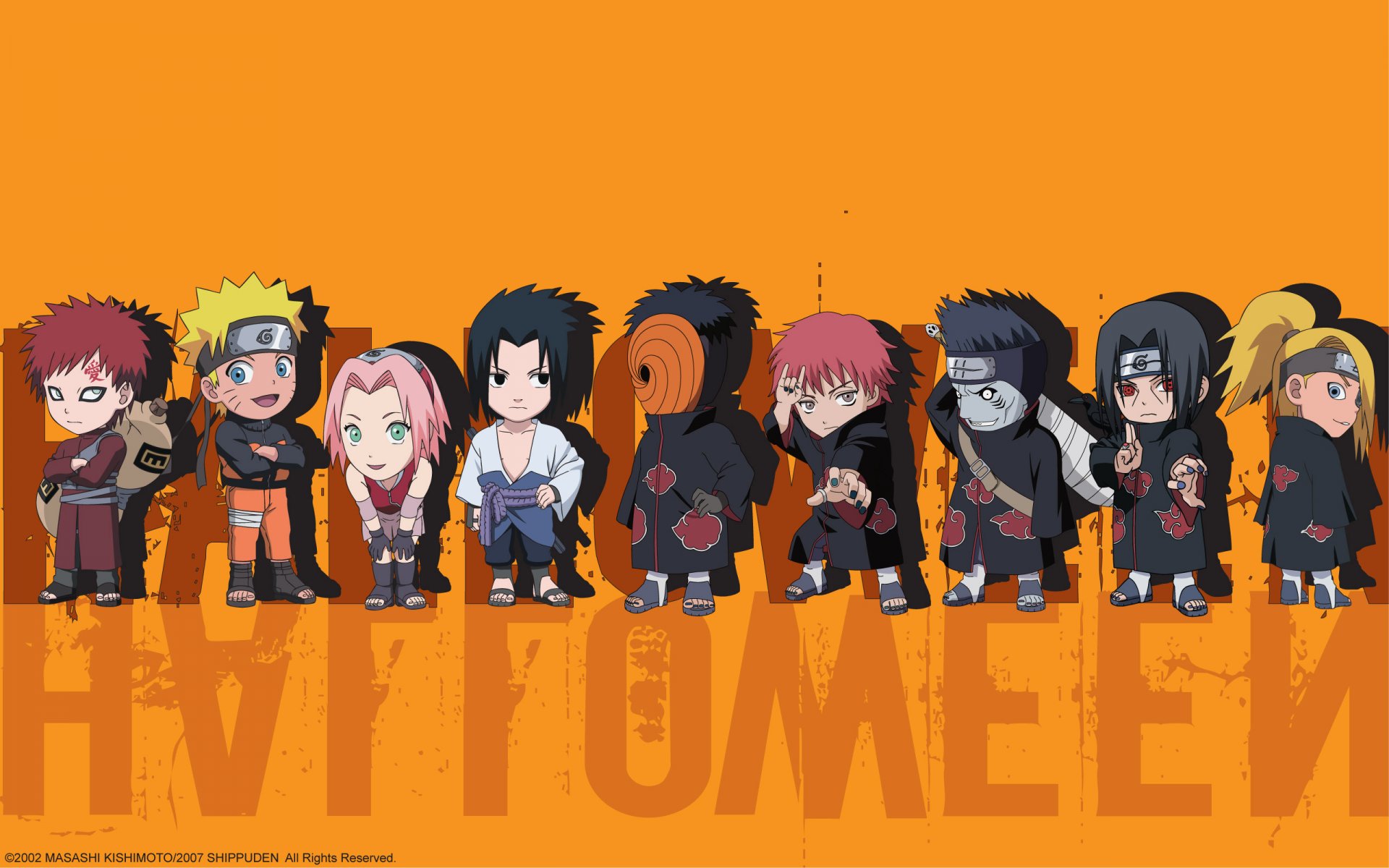 naruto sasuke gaara sakura toby deidara itachi sasori kisame