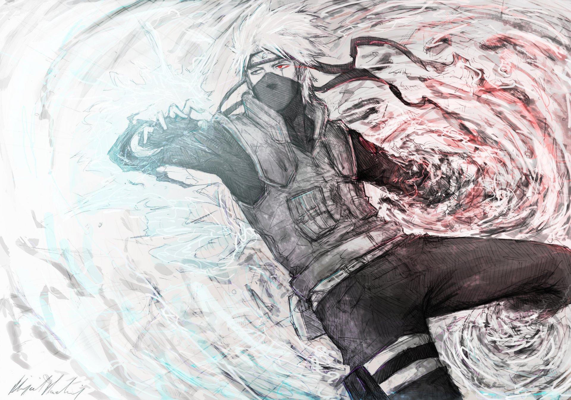 naruto hatake kakashi solo homme masque cicatrice bandana sharingan