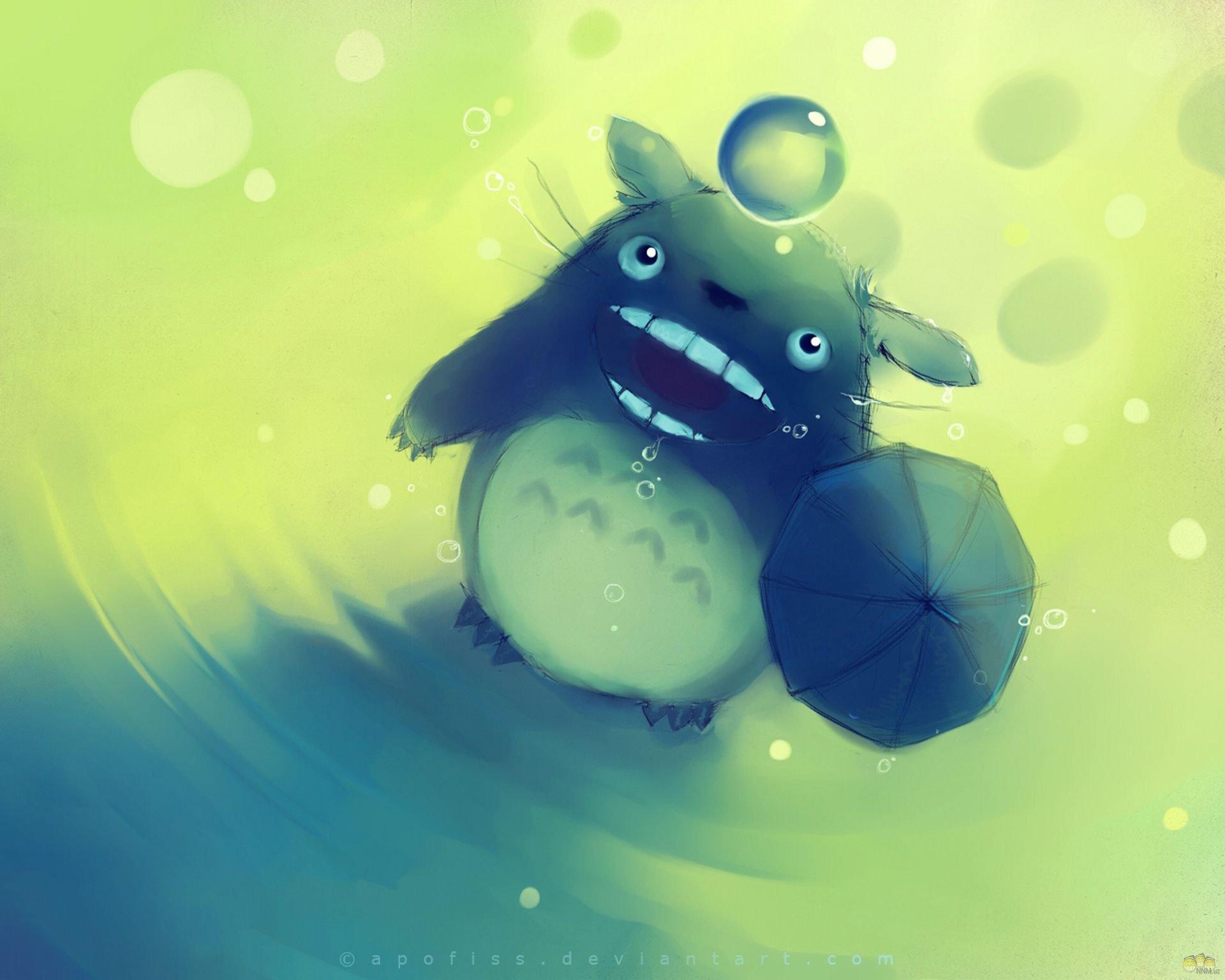 kunst apofiss tier ball regenschirm gezeichnet zeichnung sabbern fröhlich stimmung totoro regen nicht totoro anime hintergrundbilder