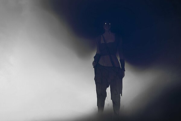 The girl in the black fog