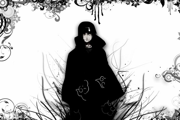 Fondos de pantalla de anime Itachi en blanco y negro