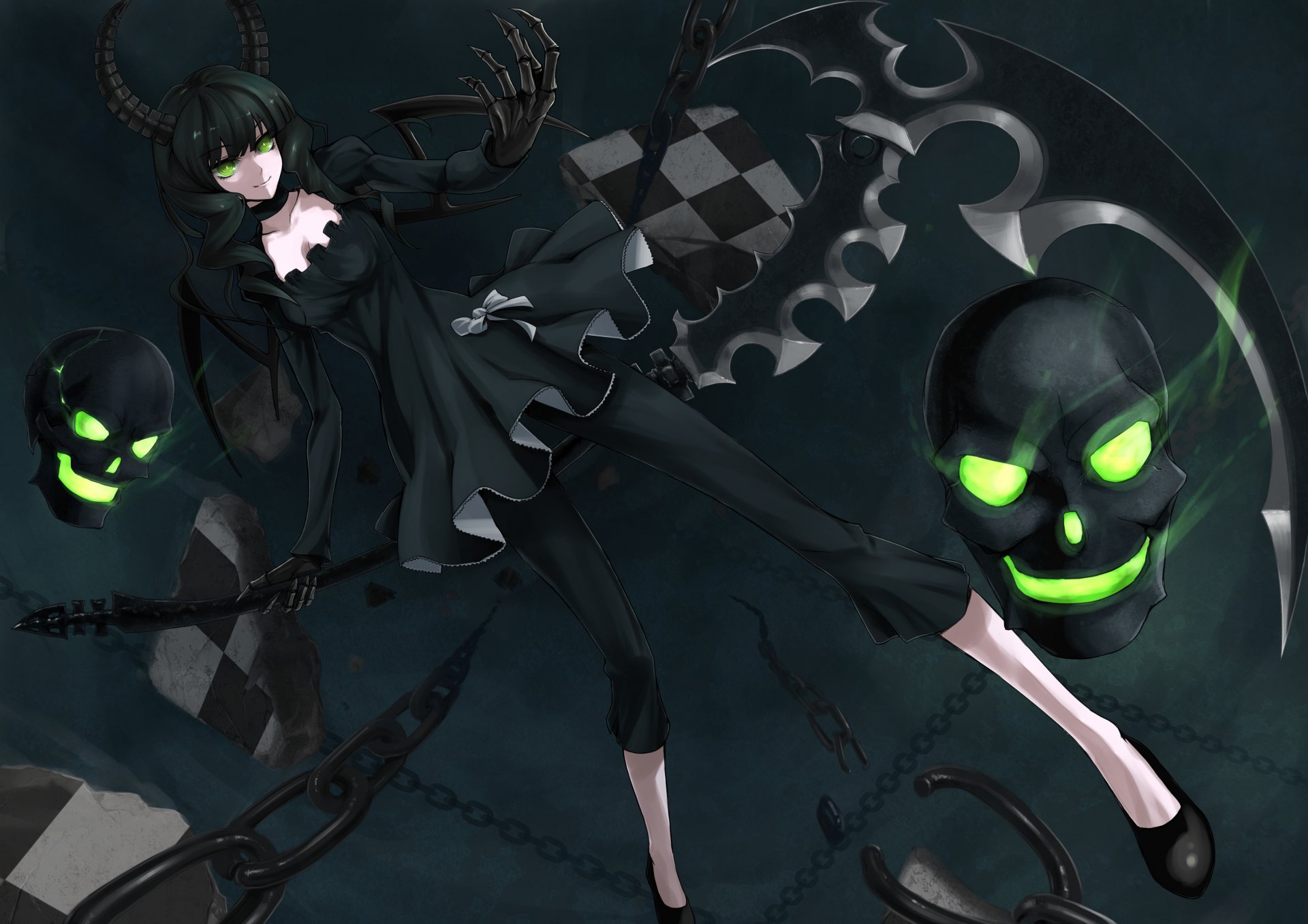 black rock shooter scacchi takanashi yomi teschi