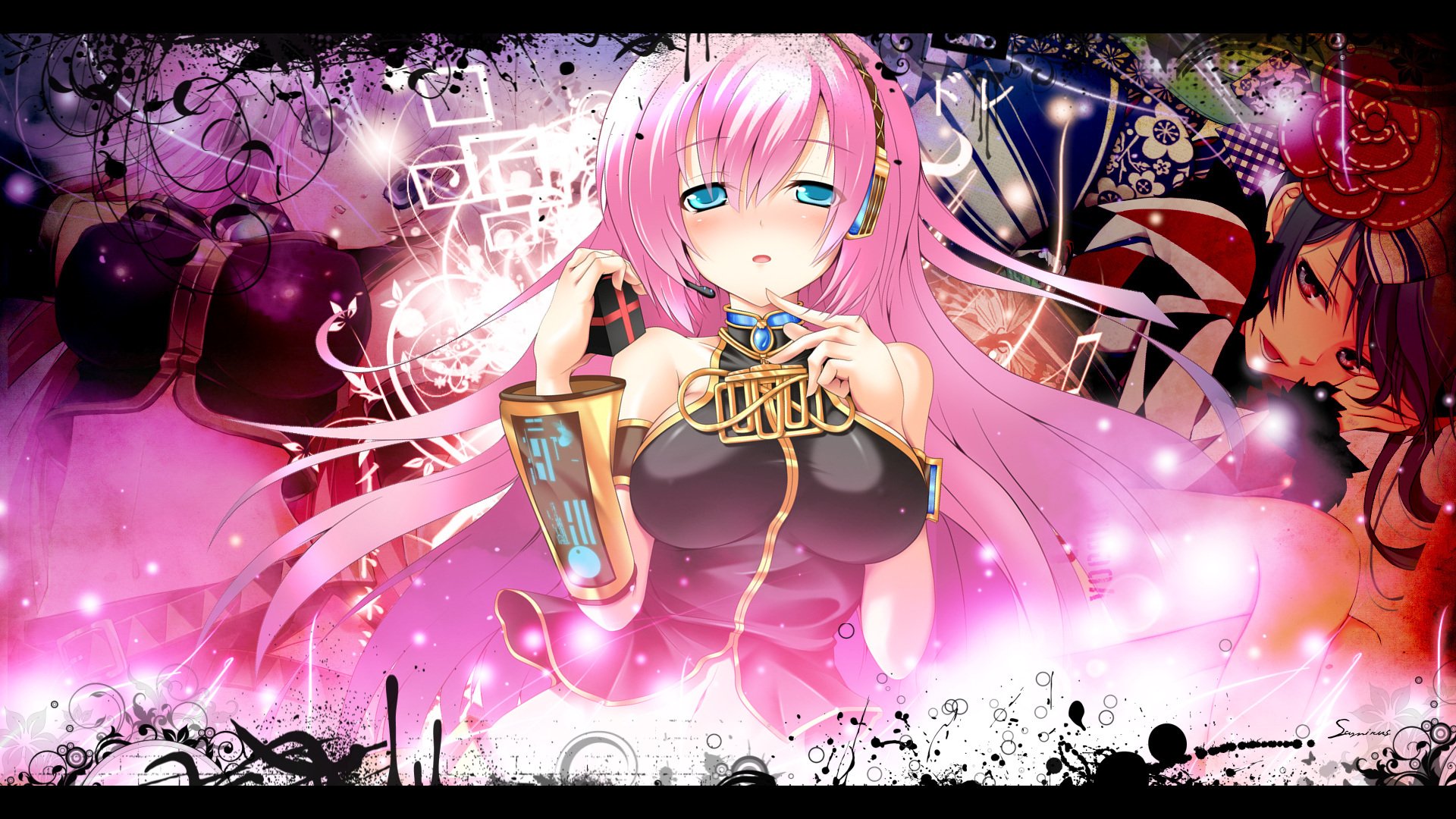 chica mirada lencería pechos pelo vocaloid vocaloid megurine luka megurine luka