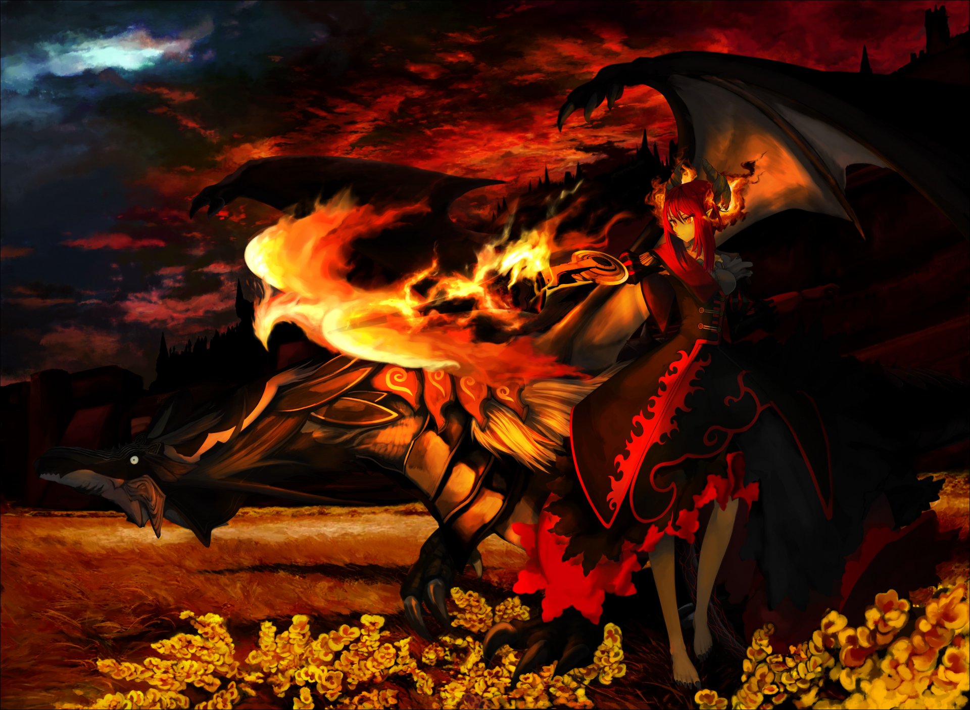 phoenix flame dragon demon