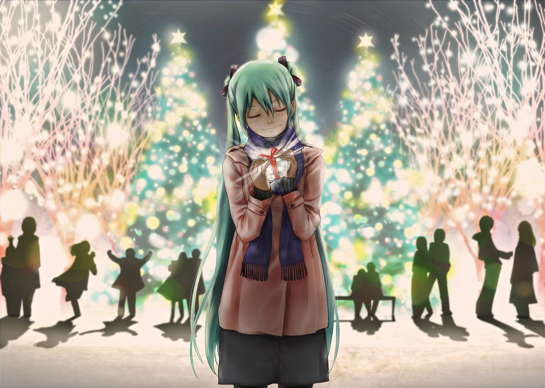 anime vocaloid mika new year holiday present