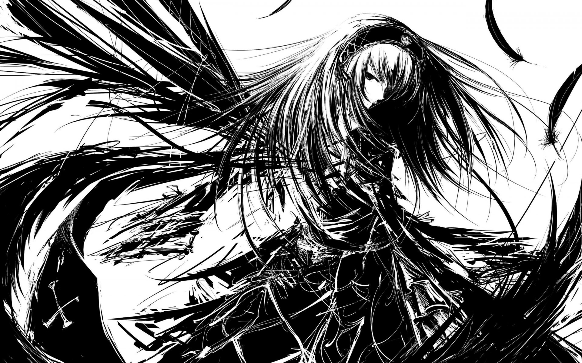 rozen maiden suigintou monochrome