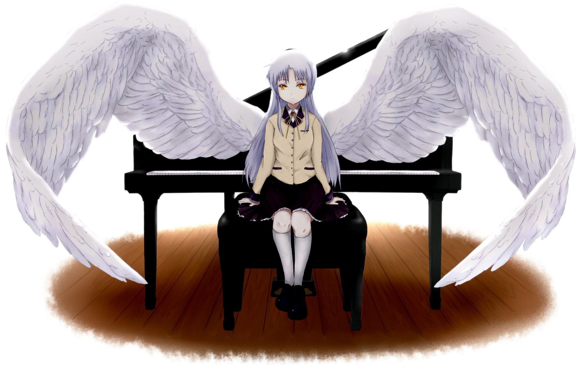 angel beats ангельские ритмы пианино крылья