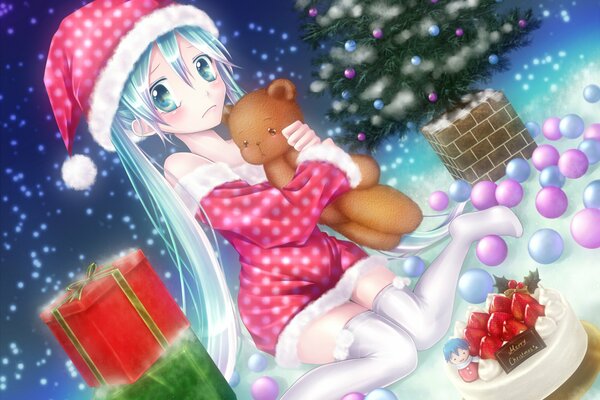 Arte anime, humor navideño