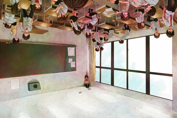 Inverted classroom with children