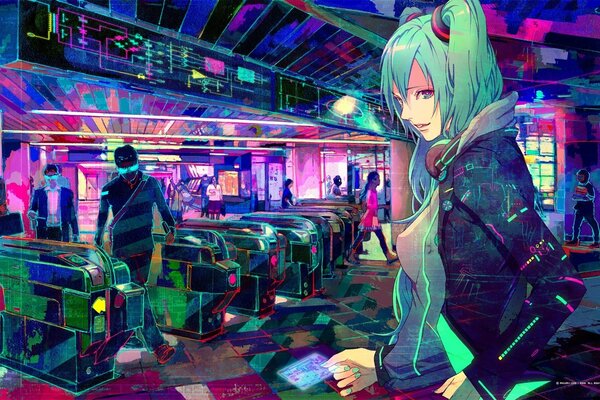 Vocaloid art sur fond d écran