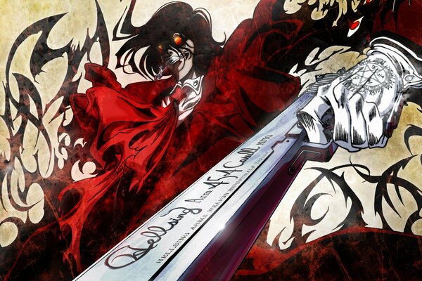 Art avec un personnage d anime de Hellsing